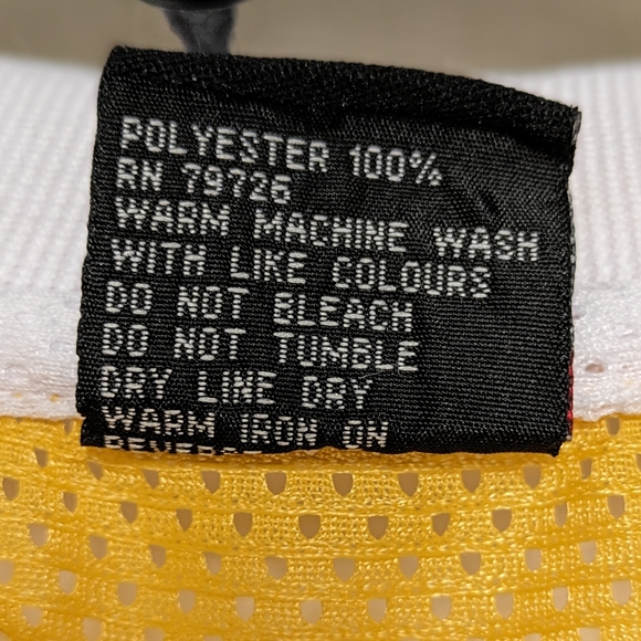 Retro Boston Yellow and Green Mesh Jersey Designer Jeans Co. Men's Size Large - Picture 5 of 5